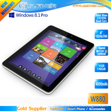8inch 1024*768 Display Intel Baytrail-Tatom Quad Core Tablet (W880)